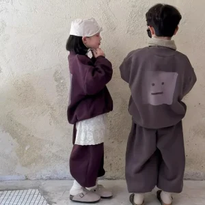 Fleece-Lined Sweatshirt Set