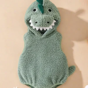 Dragon Costume Soft Sleeveless Hooded Jumpsuit