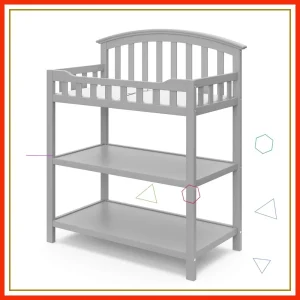 Water-Resistant Baby Changing Table with Safety Strap