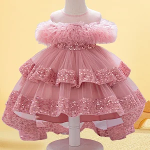 Sparkly Sequin Princess Dress with Tulle Skirt