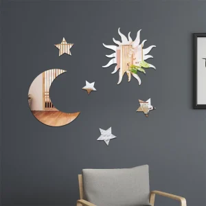 6PCS Star Moon Combination Mirror